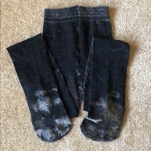 Black and Silver Sparkly Tights